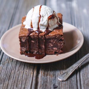 Hot Brownie With Ice Cream