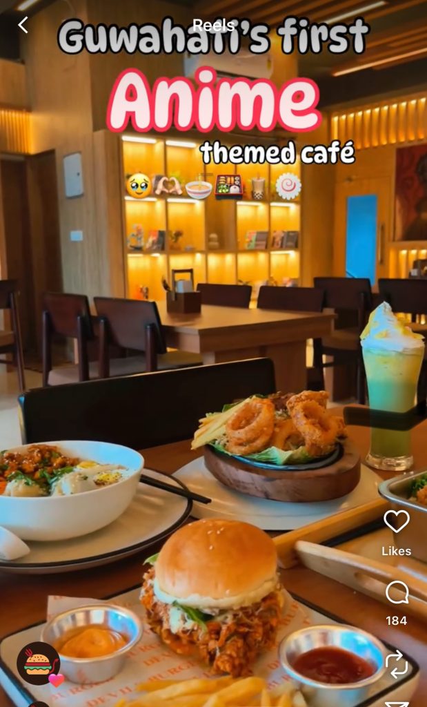 a shot of devils burger guwahati, an anime themed restaurant guwahati